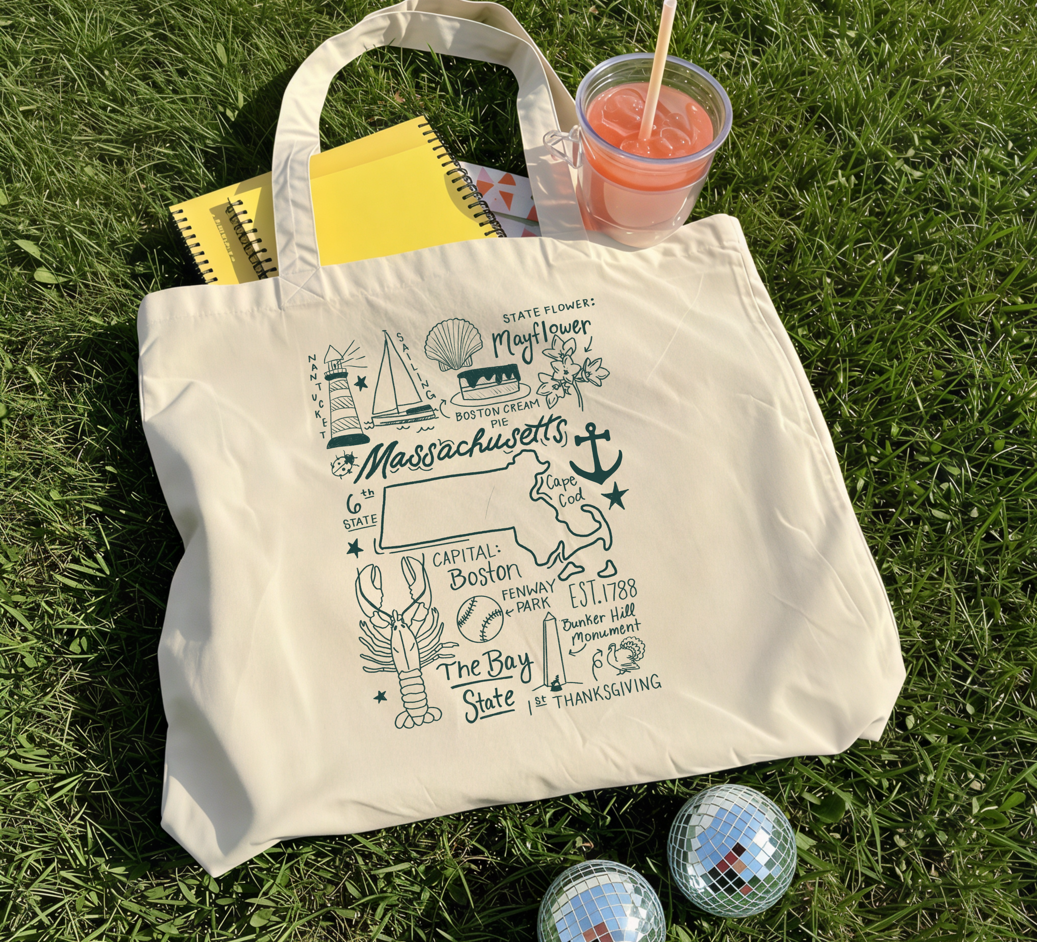 Massachusetts Tote Bag
