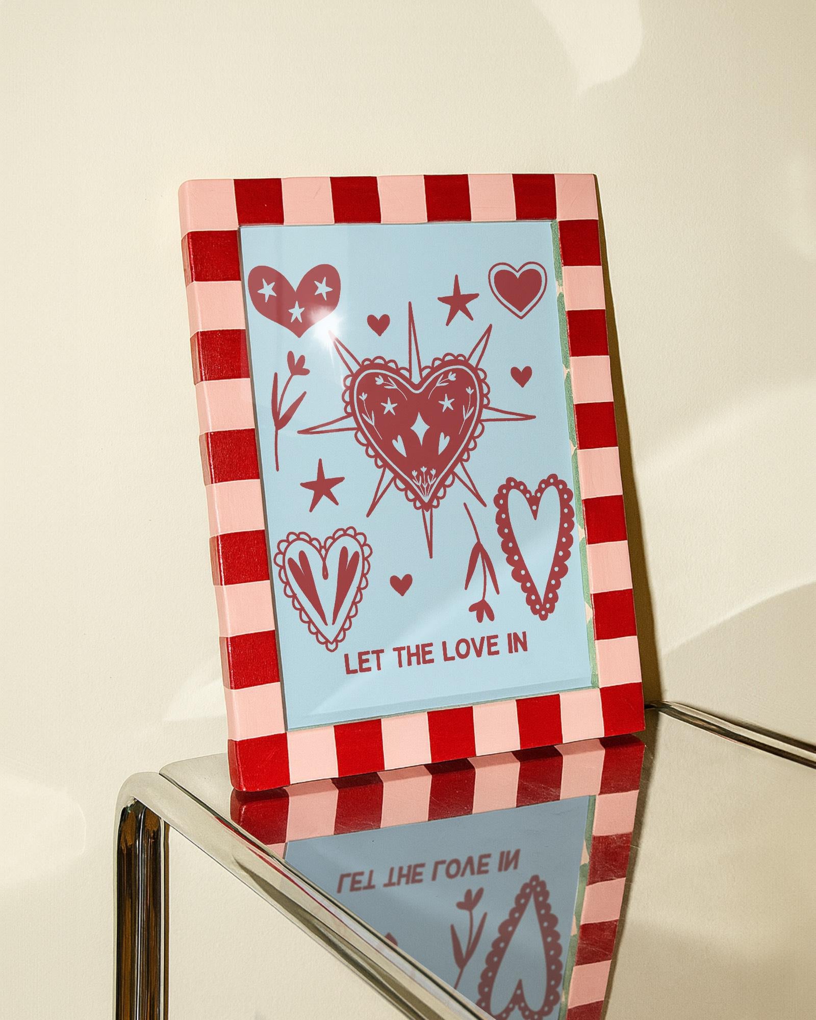 Let the Love In Retro Art Print
