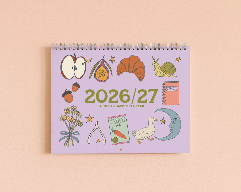 2026/27 Whimsical Doodle Artistic Wall Calendar