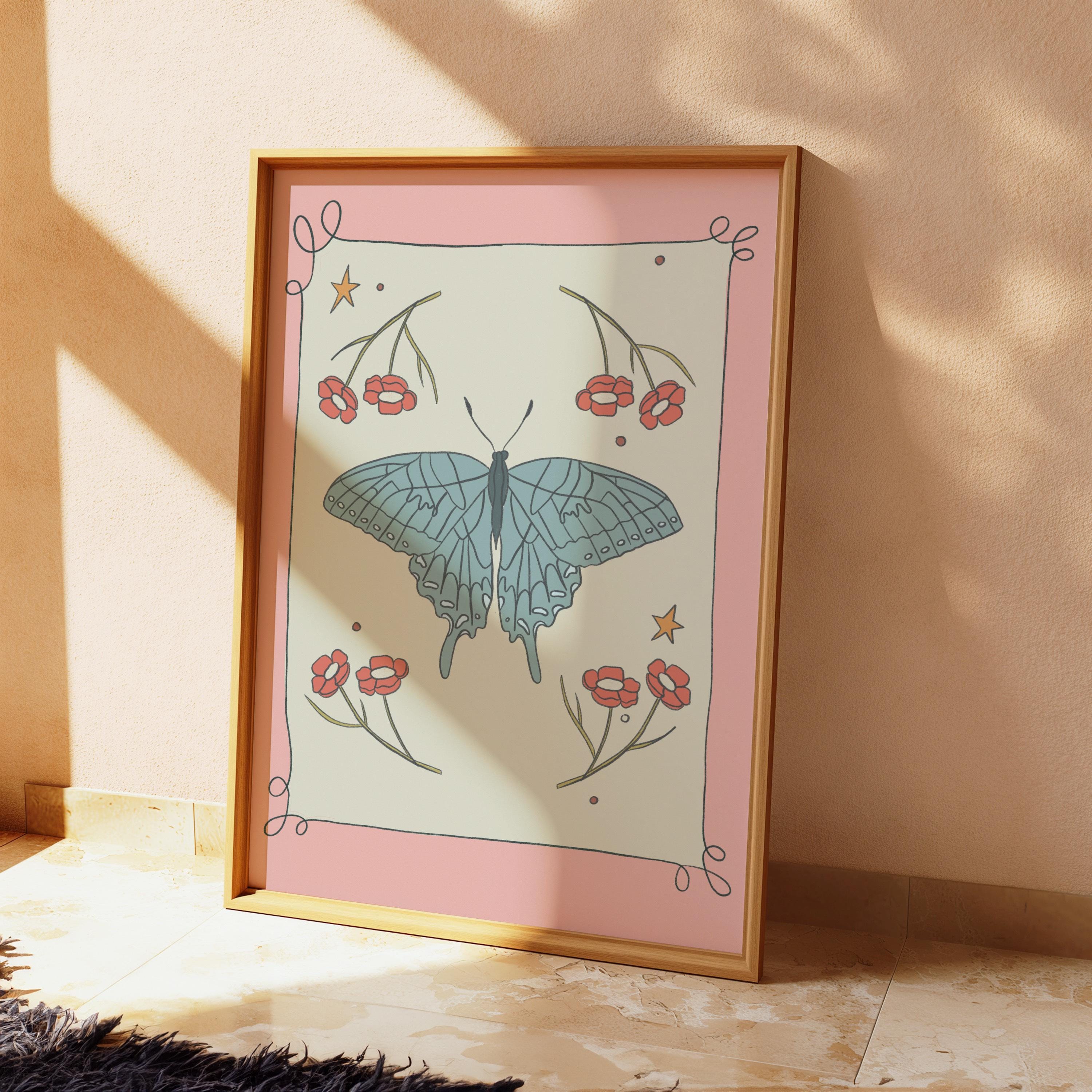 Pink Butterfly Art Print