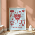 Let the Love In Retro Art Print