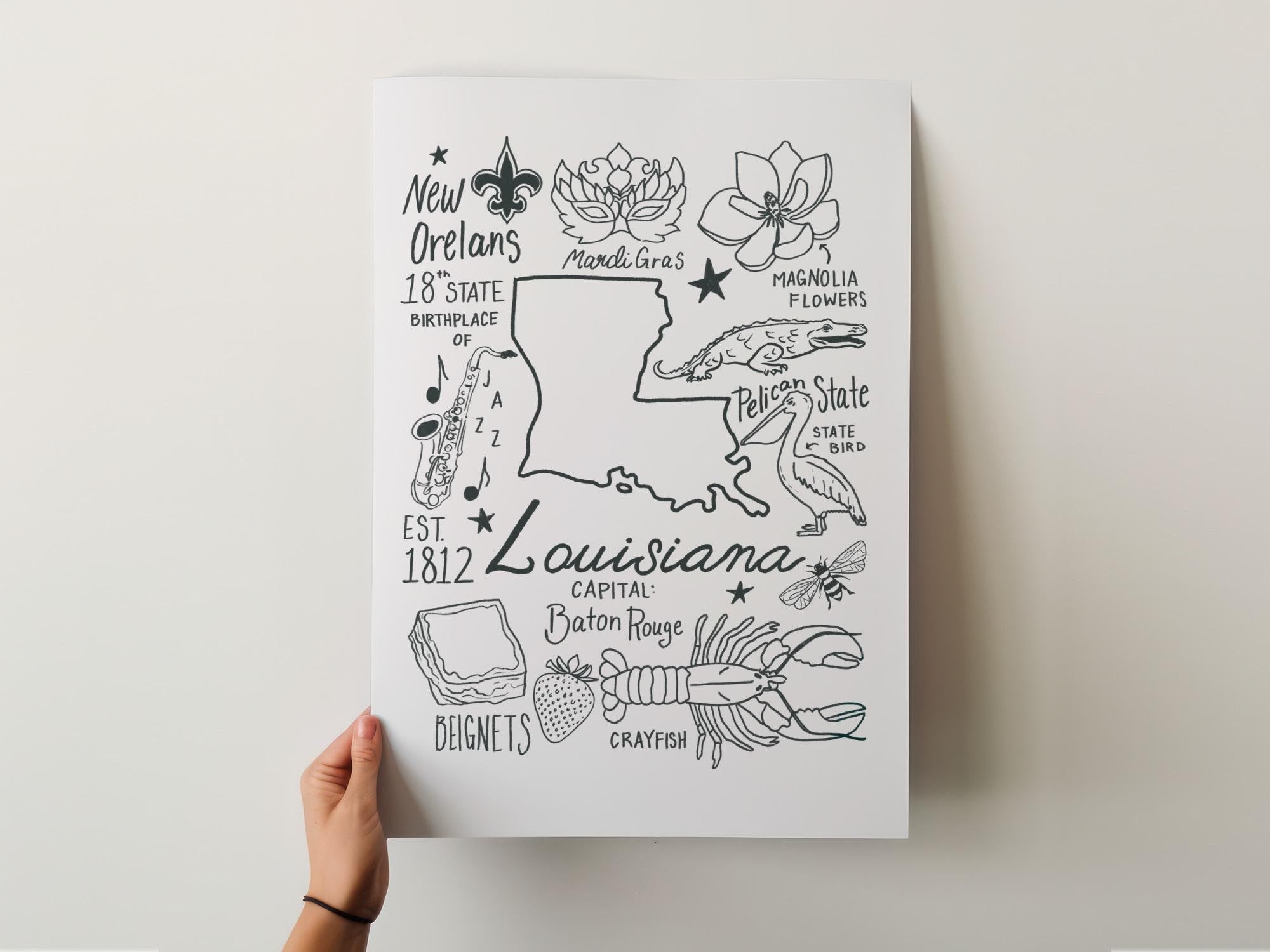 Louisiana State Art Print