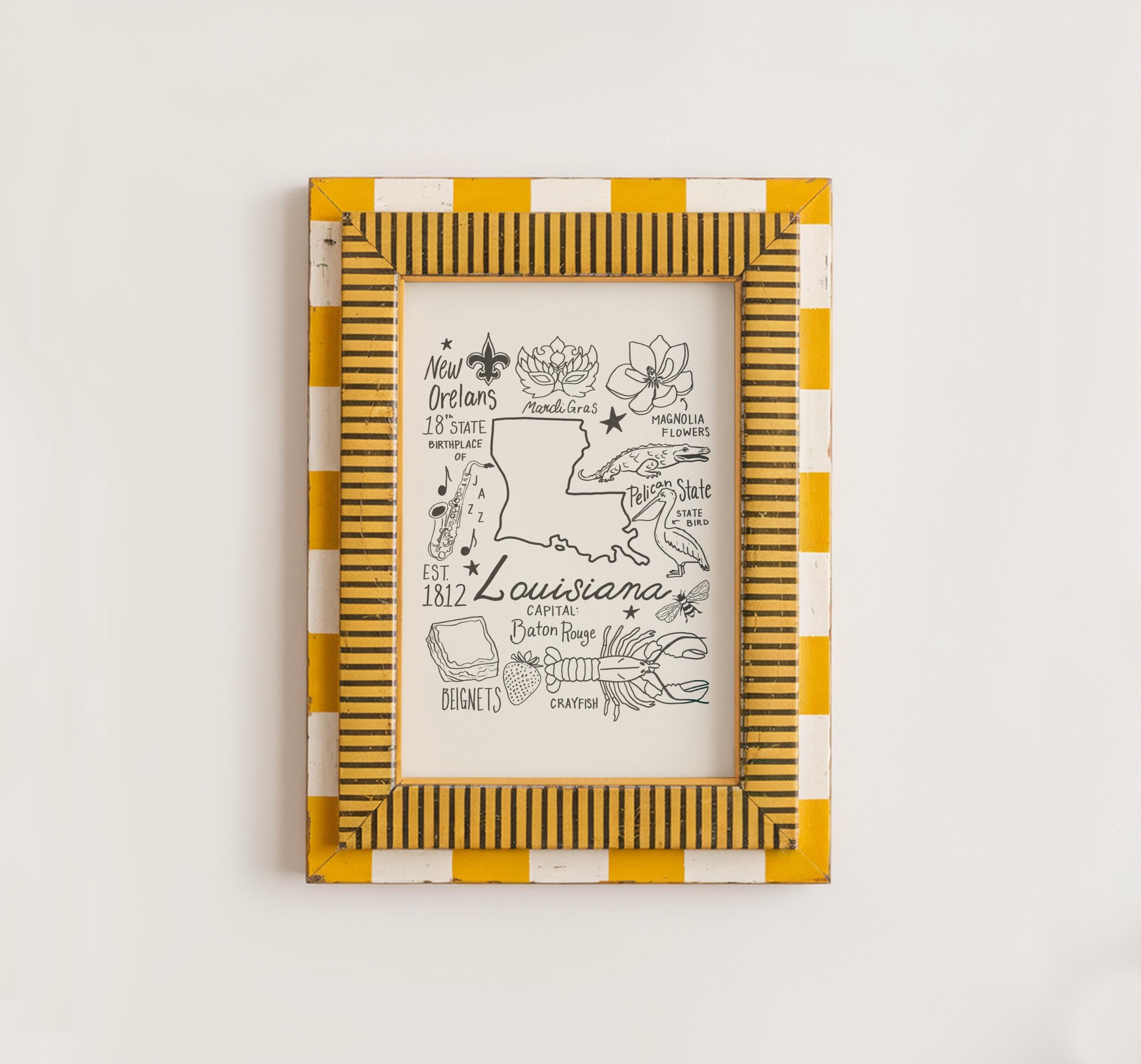 Louisiana State Art Print