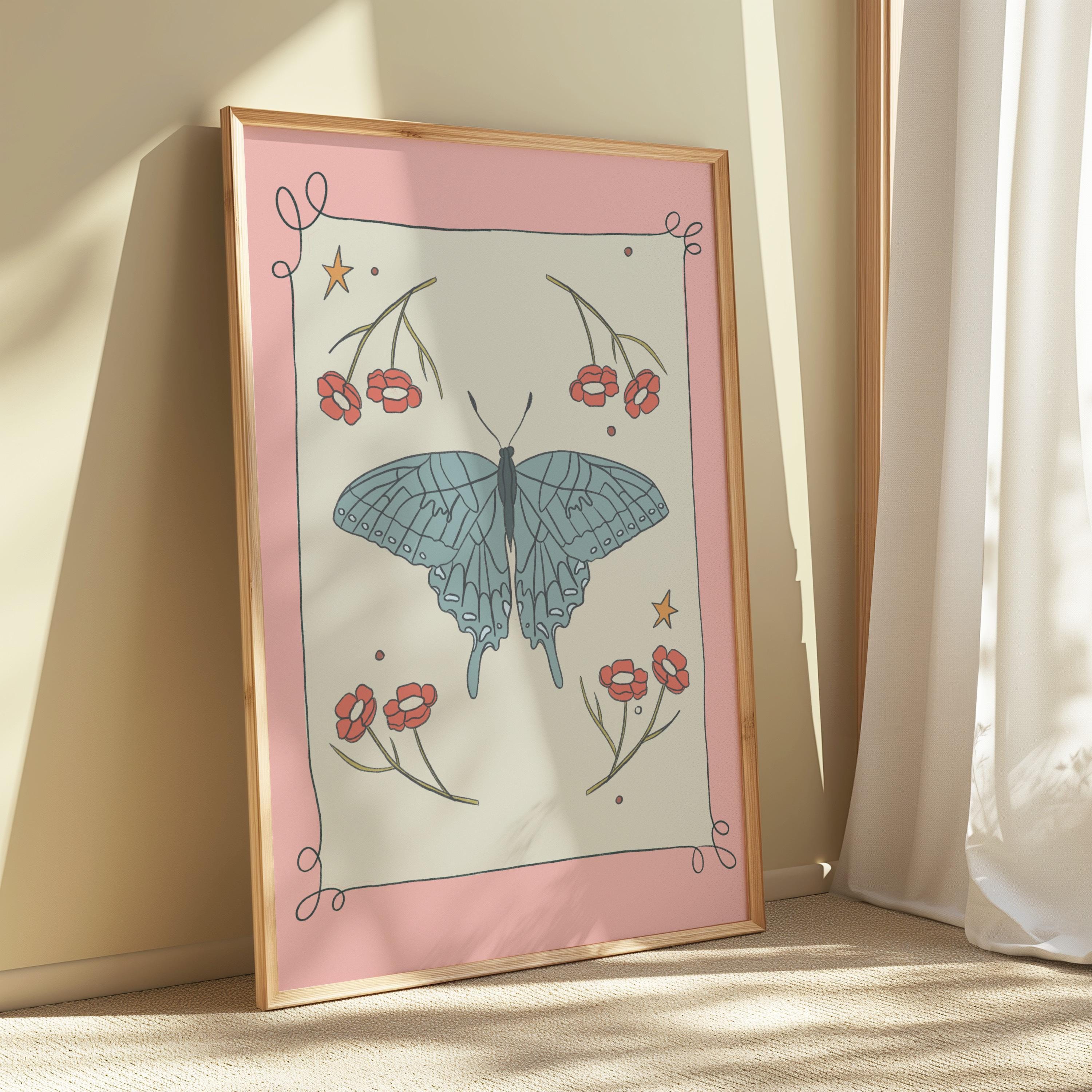 Pink Butterfly Art Print