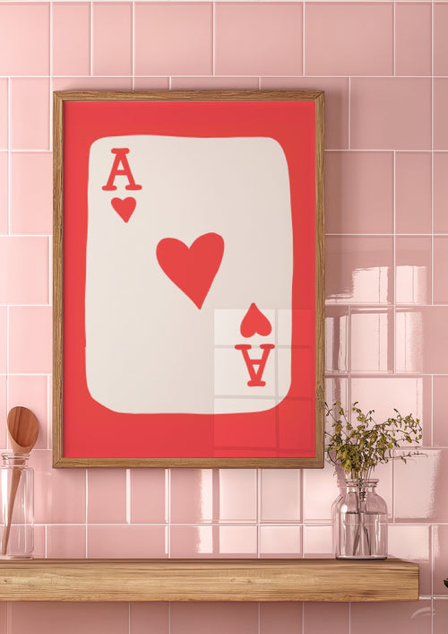 Ace of Hearts Art Print