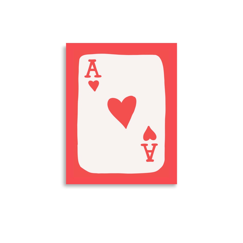 Ace of Hearts Art Print