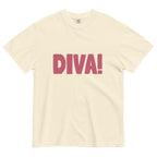 Comfort Colors Ivory "Diva!" Graphic T-Shirt | Relaxed Fit Cotton Tee