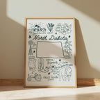 North Dakota Art Print