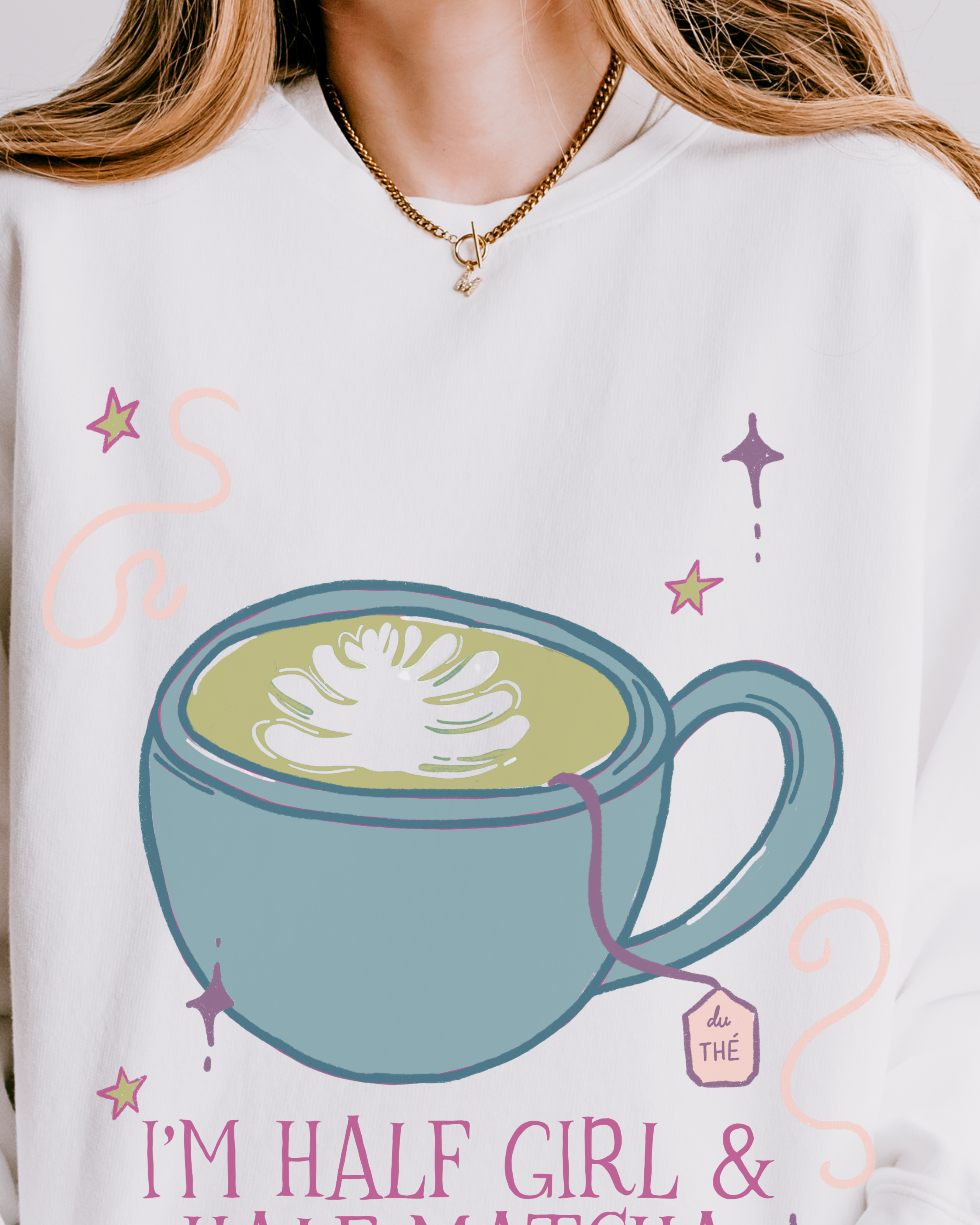 I Am Half Girl and Half Tea Crewneck