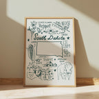 South Dakota Art Print