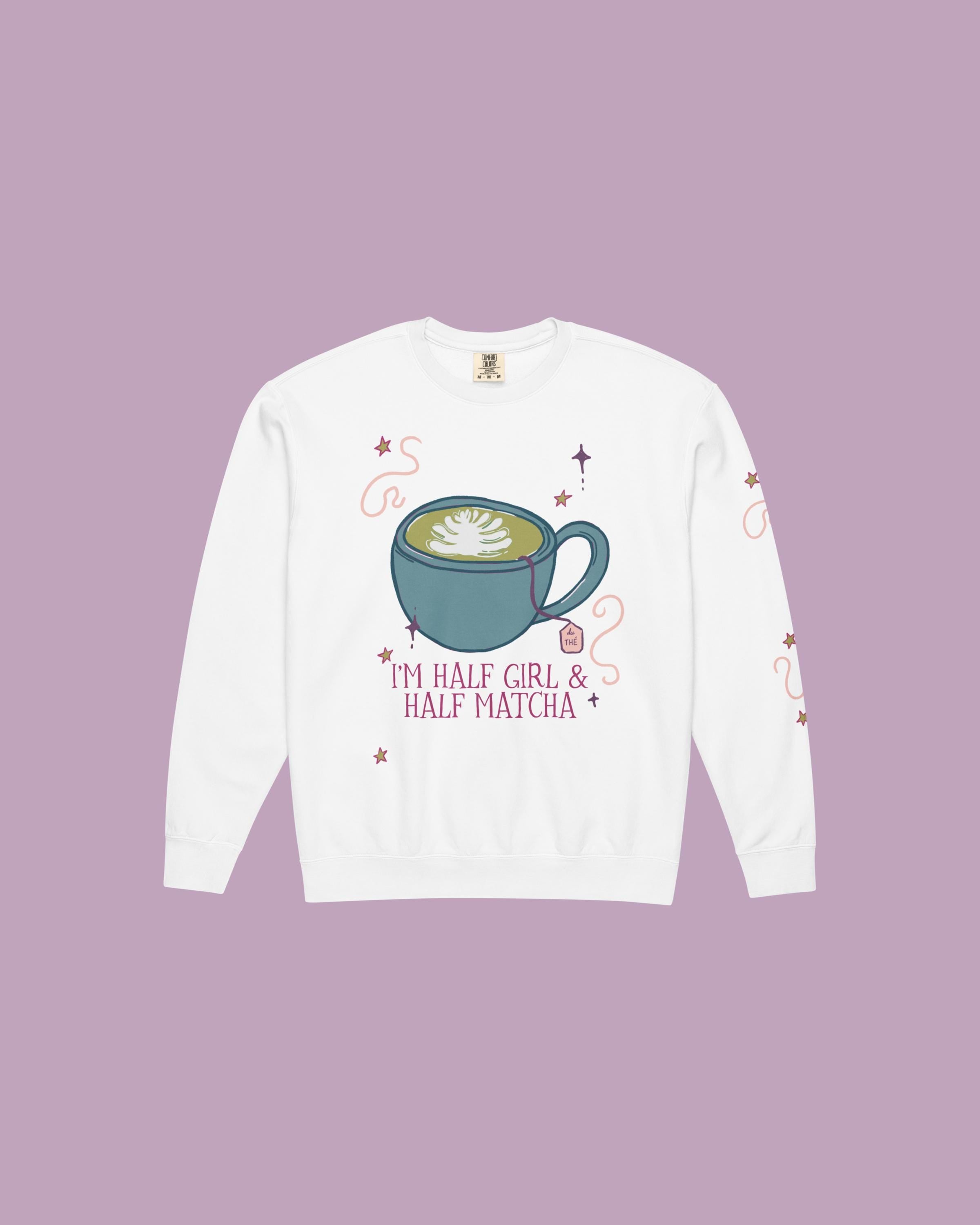 I Am Half Girl and Half Tea Crewneck