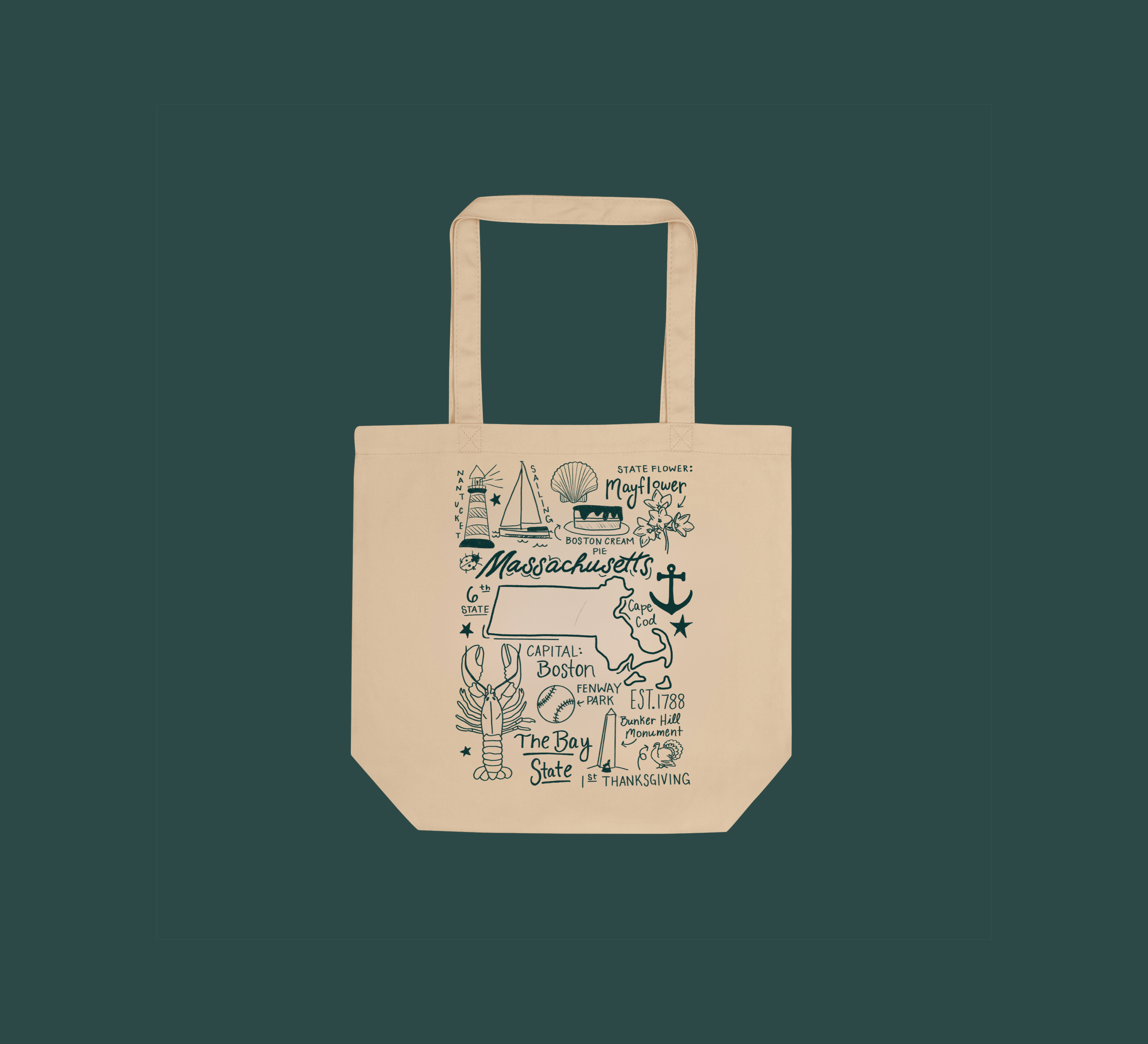 Massachusetts Tote Bag
