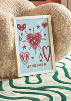 Let the Love In Retro Art Print