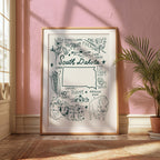 South Dakota Art Print
