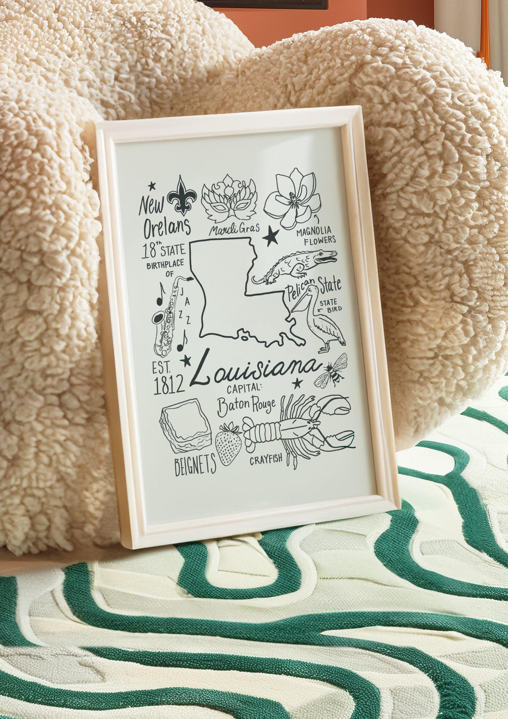 Louisiana State Art Print
