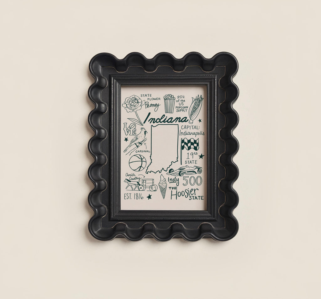 Indiana State Map Art Print