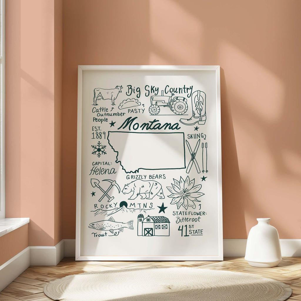 Montana State Art Print