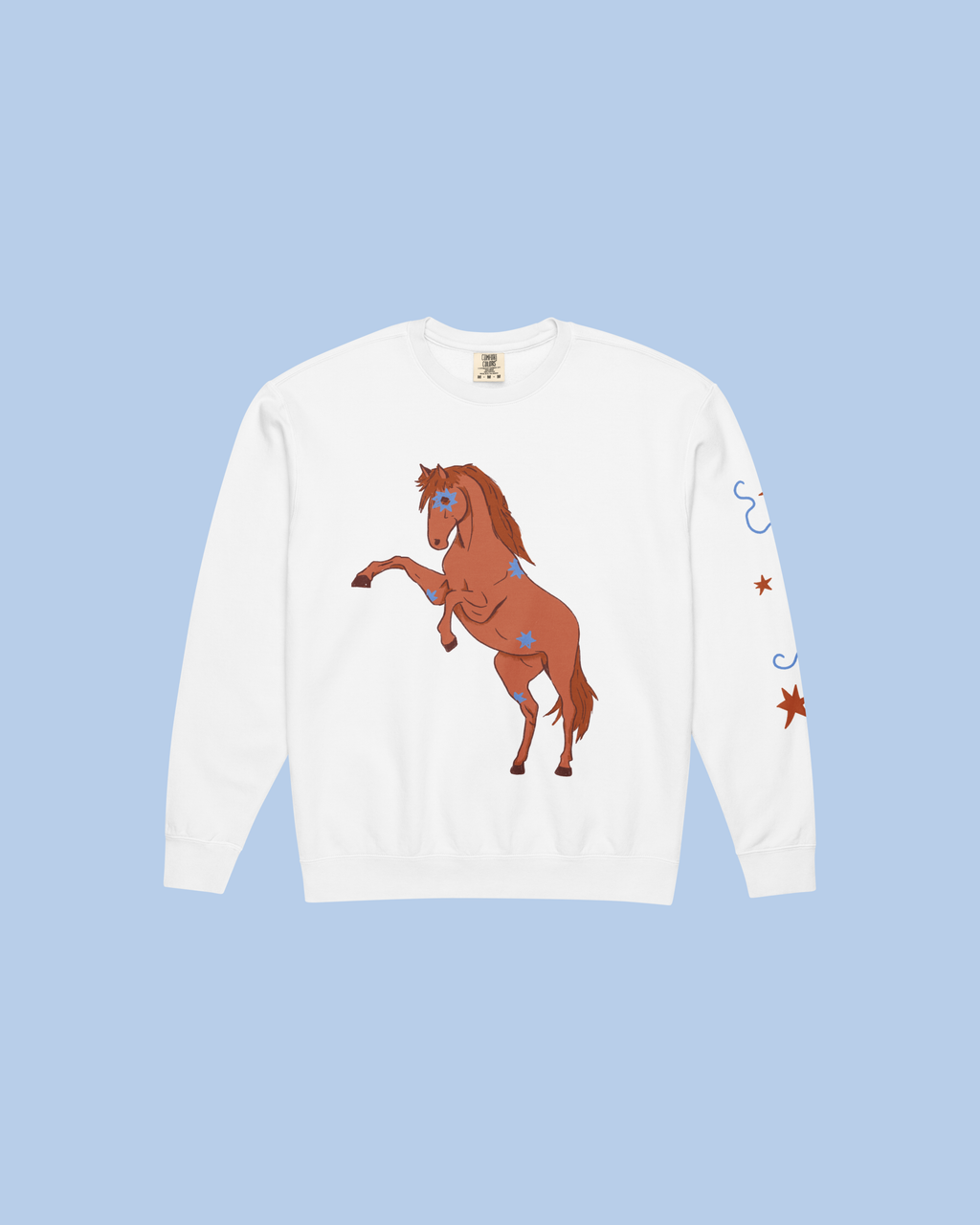 Ivory Fire Horse Comfort Colors Crewneck