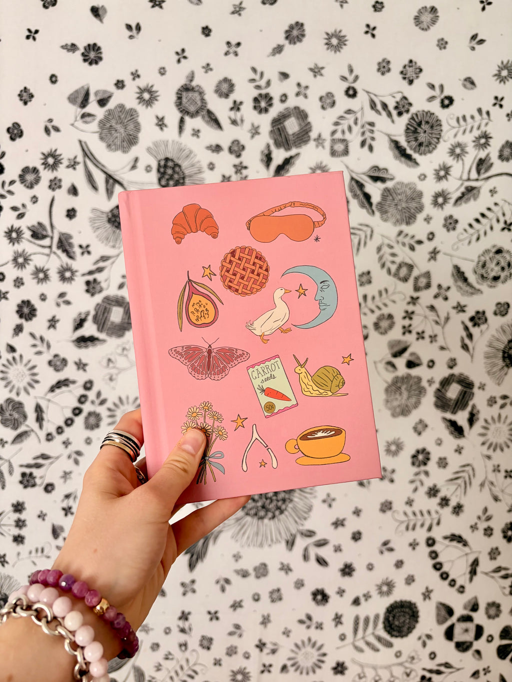 Whimsical Icons Collage Hardcover Journal