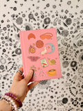 Whimsical Icons Collage Hardcover Journal