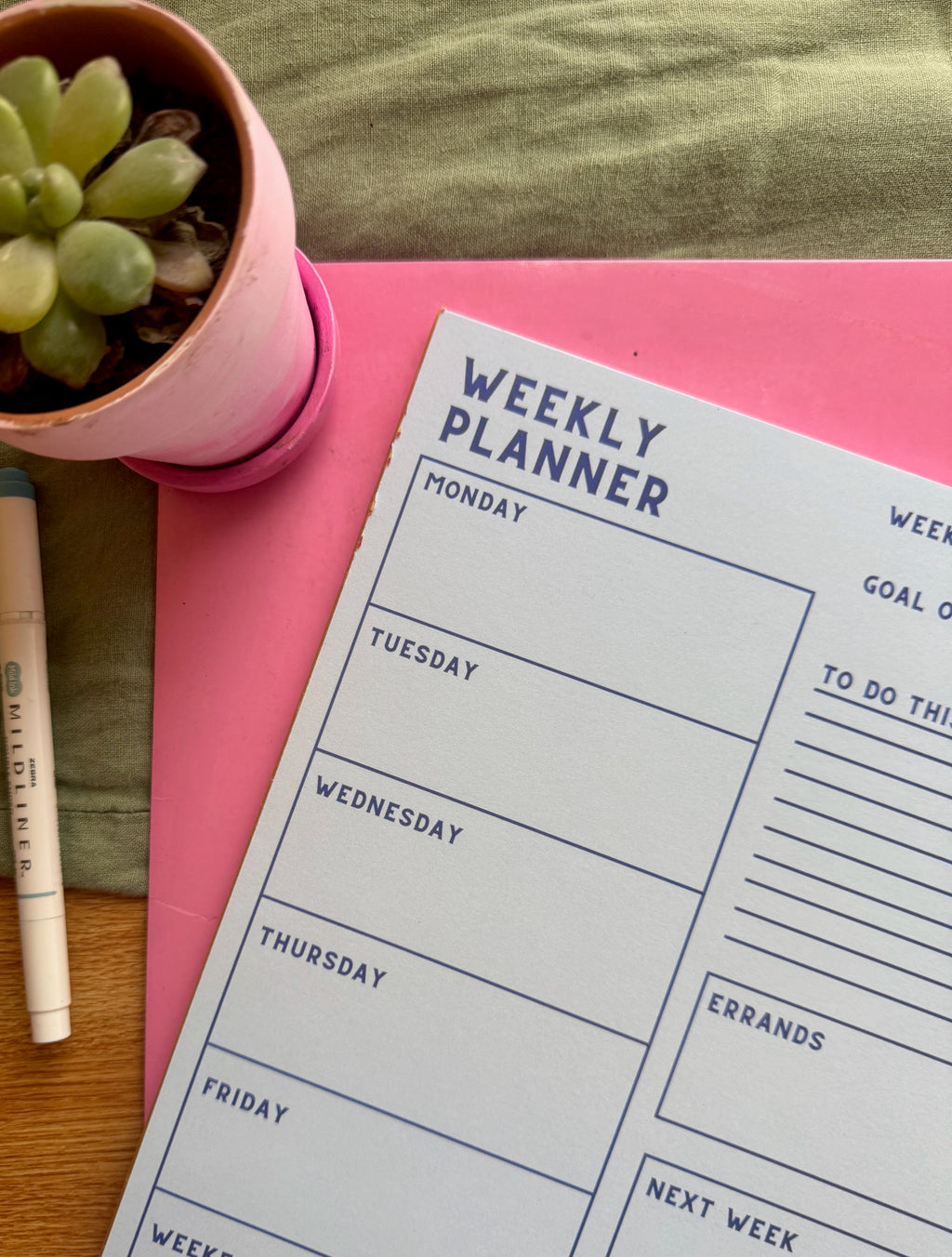 Weekly Planning Pad