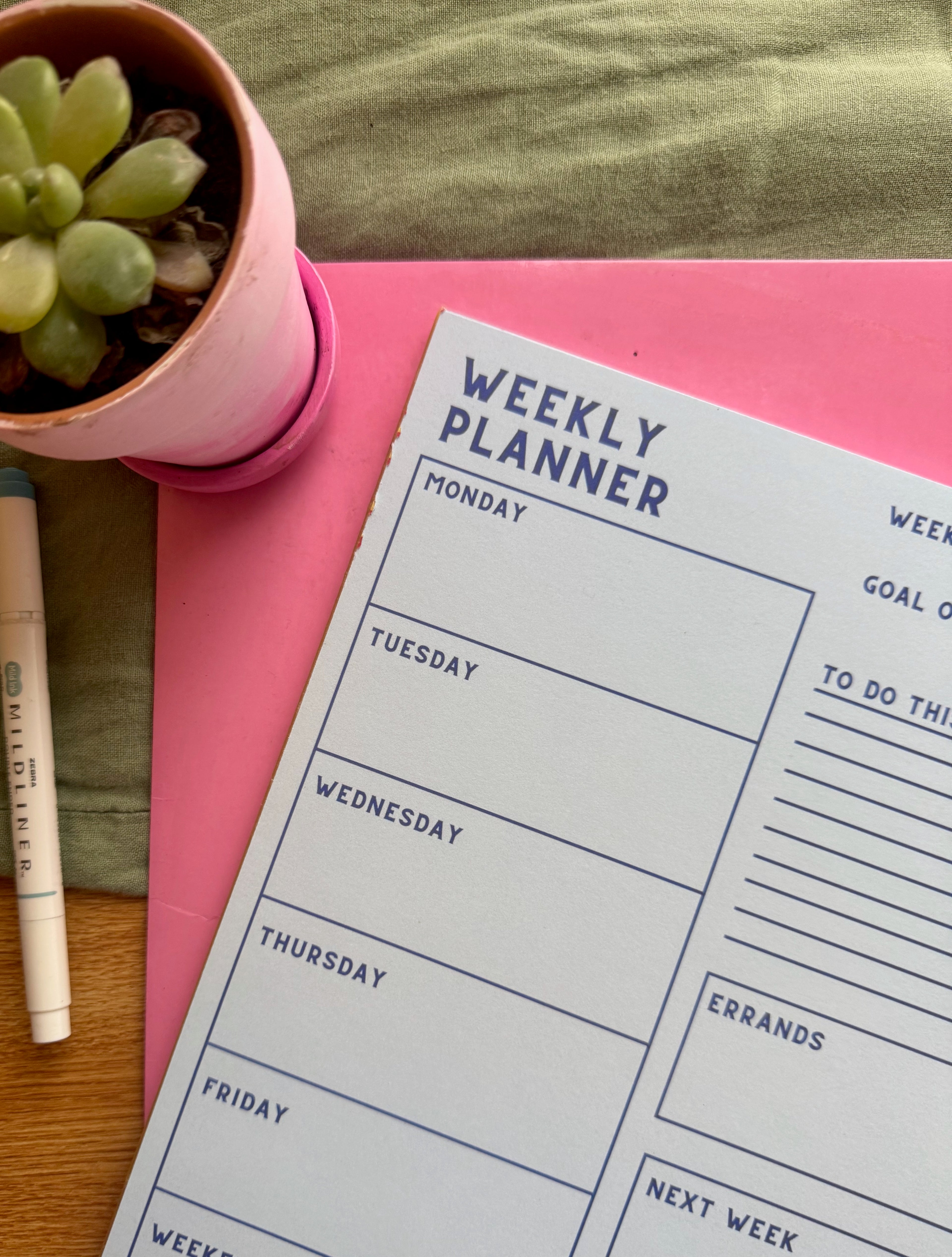 Weekly Planning Pad