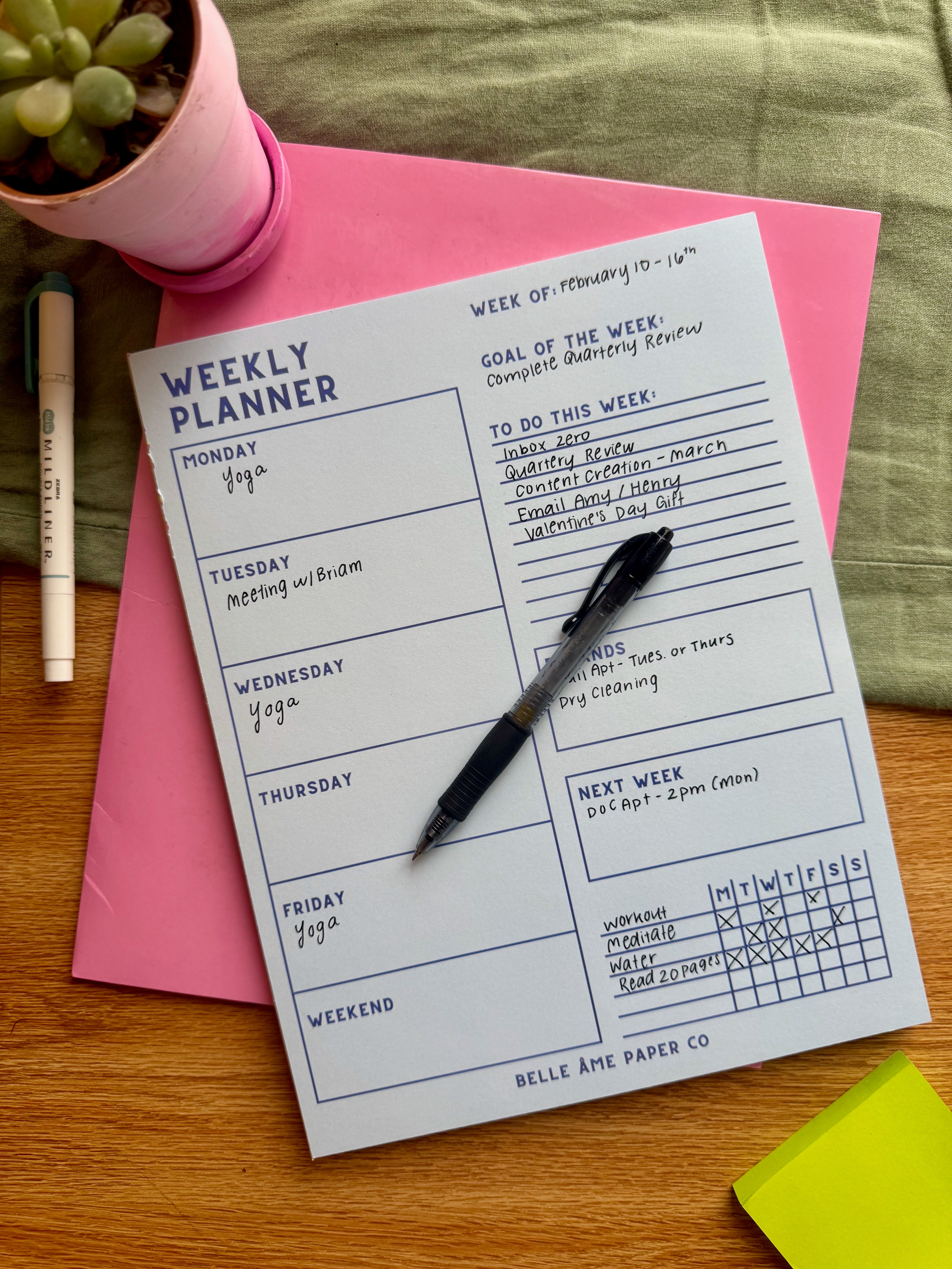 Weekly Planning Pad