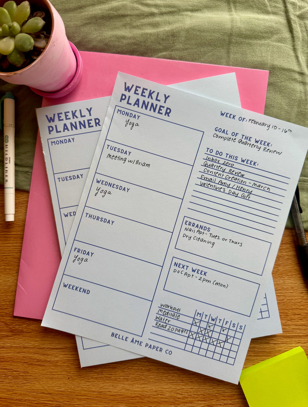 Weekly Planning Pad