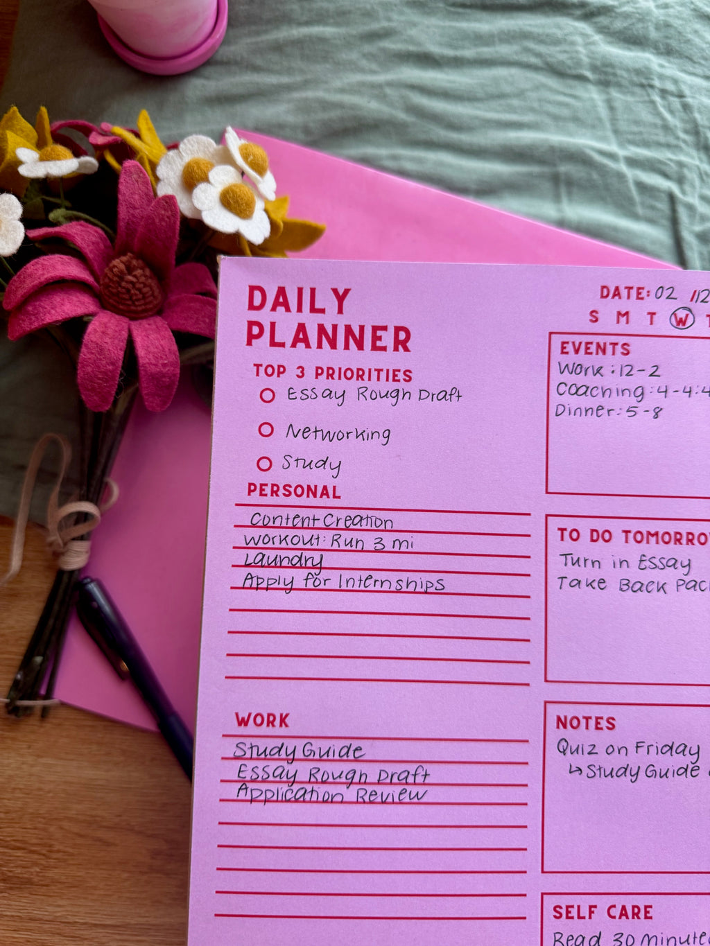 Daily Planning Pad
