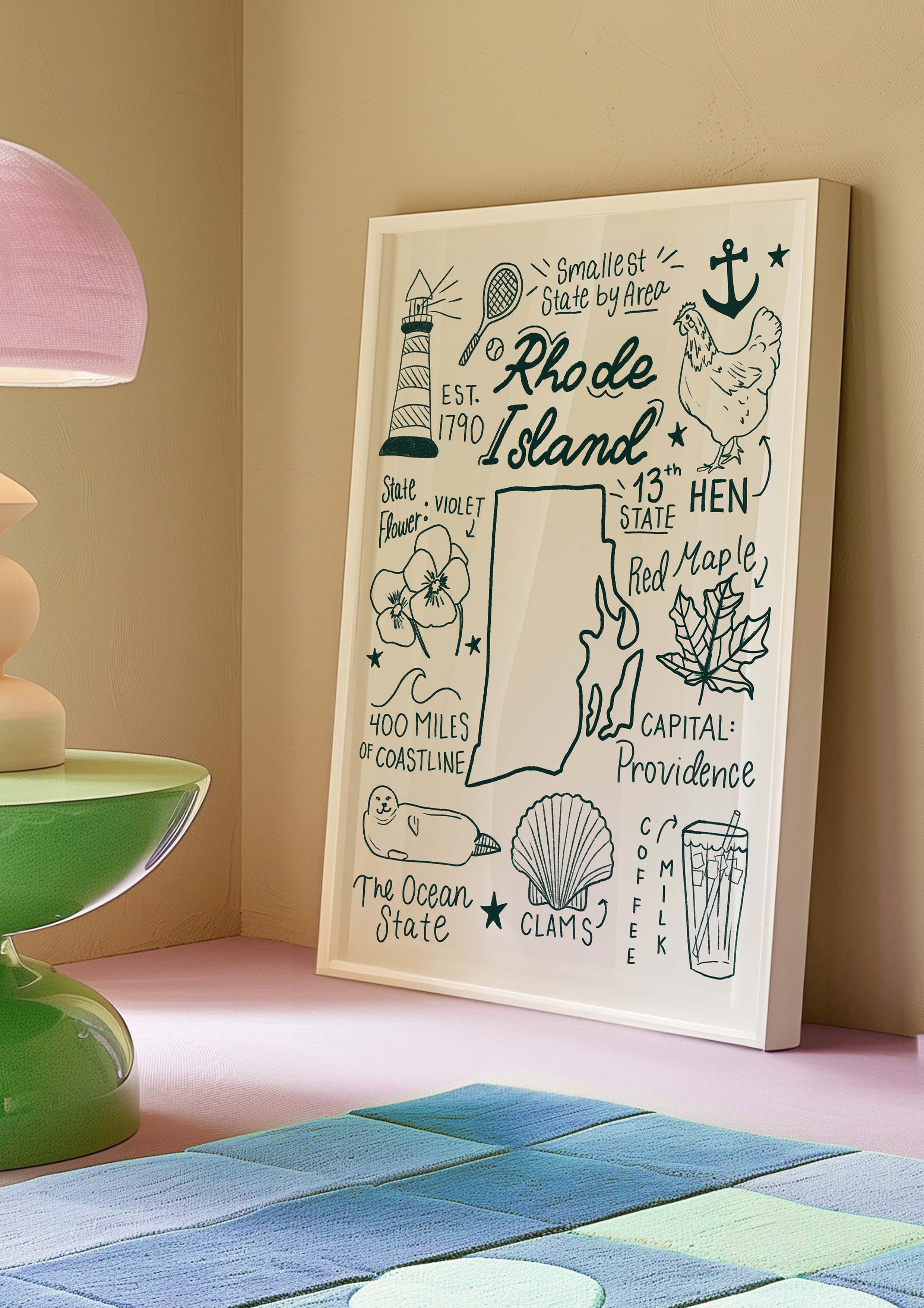 Rhode Island Art Print