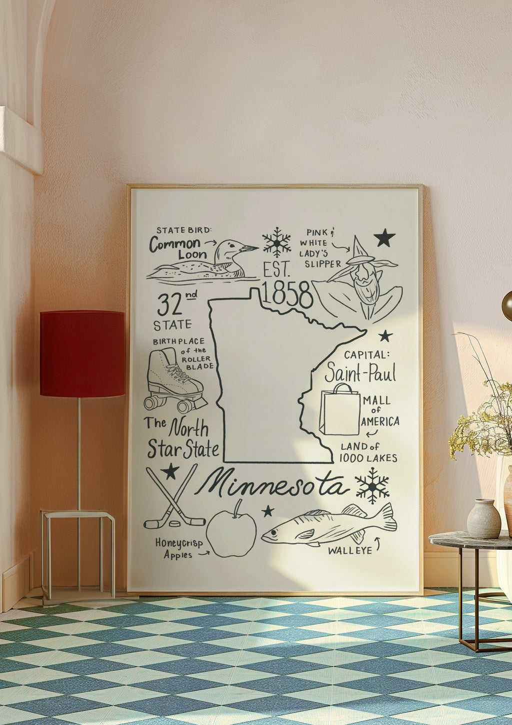 Minnesota State Art Print