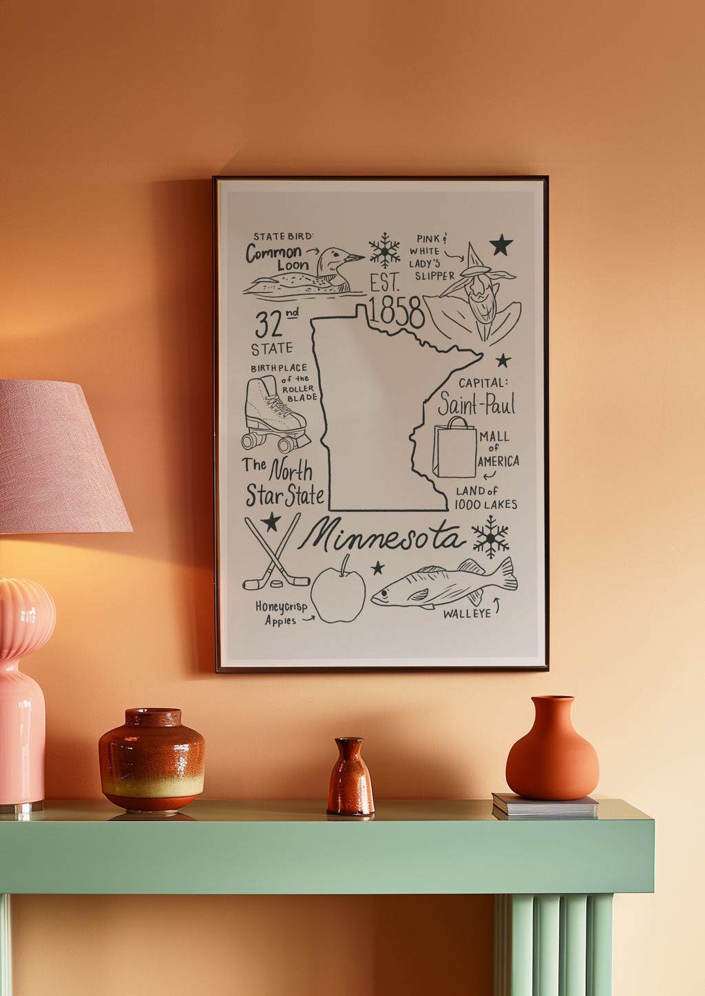 Minnesota State Art Print