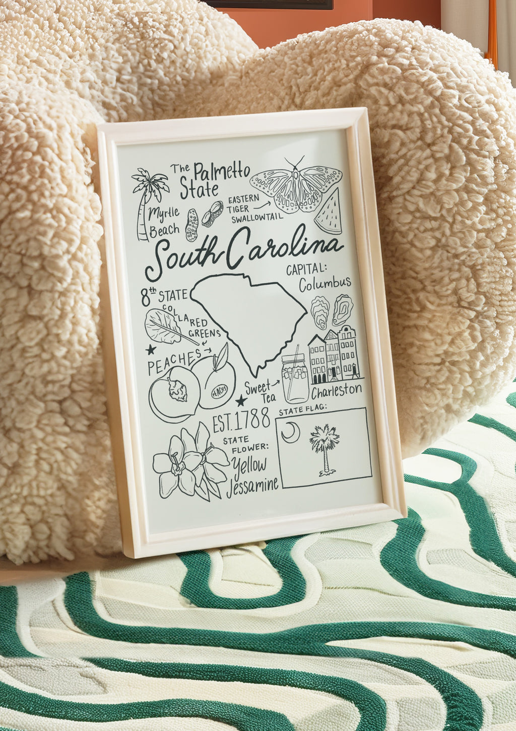 South Carolina State Art Print
