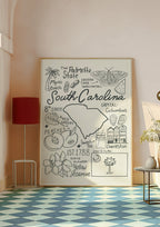 South Carolina State Art Print