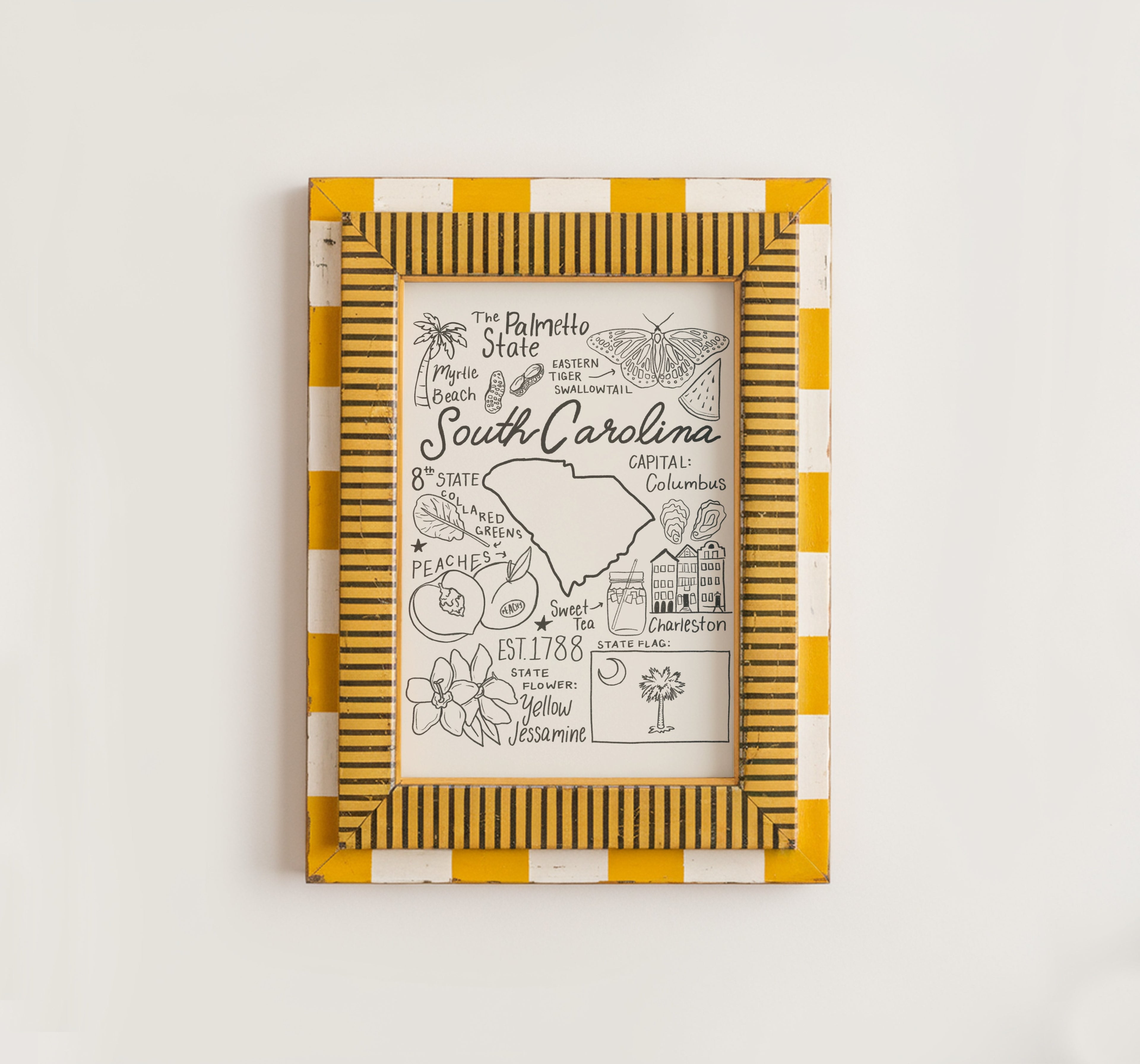 South Carolina State Art Print