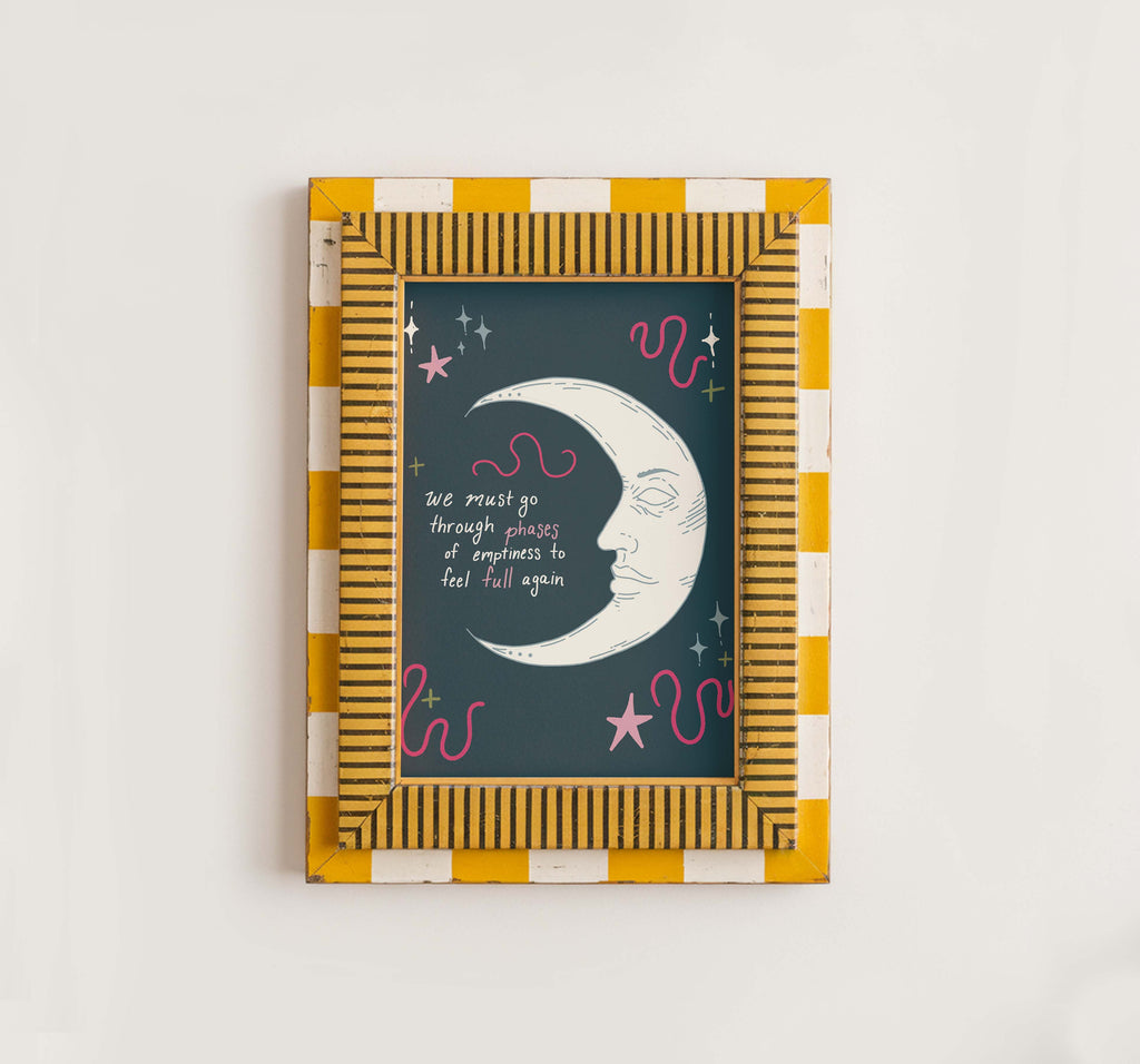 Celestial Moon Phases Art Print