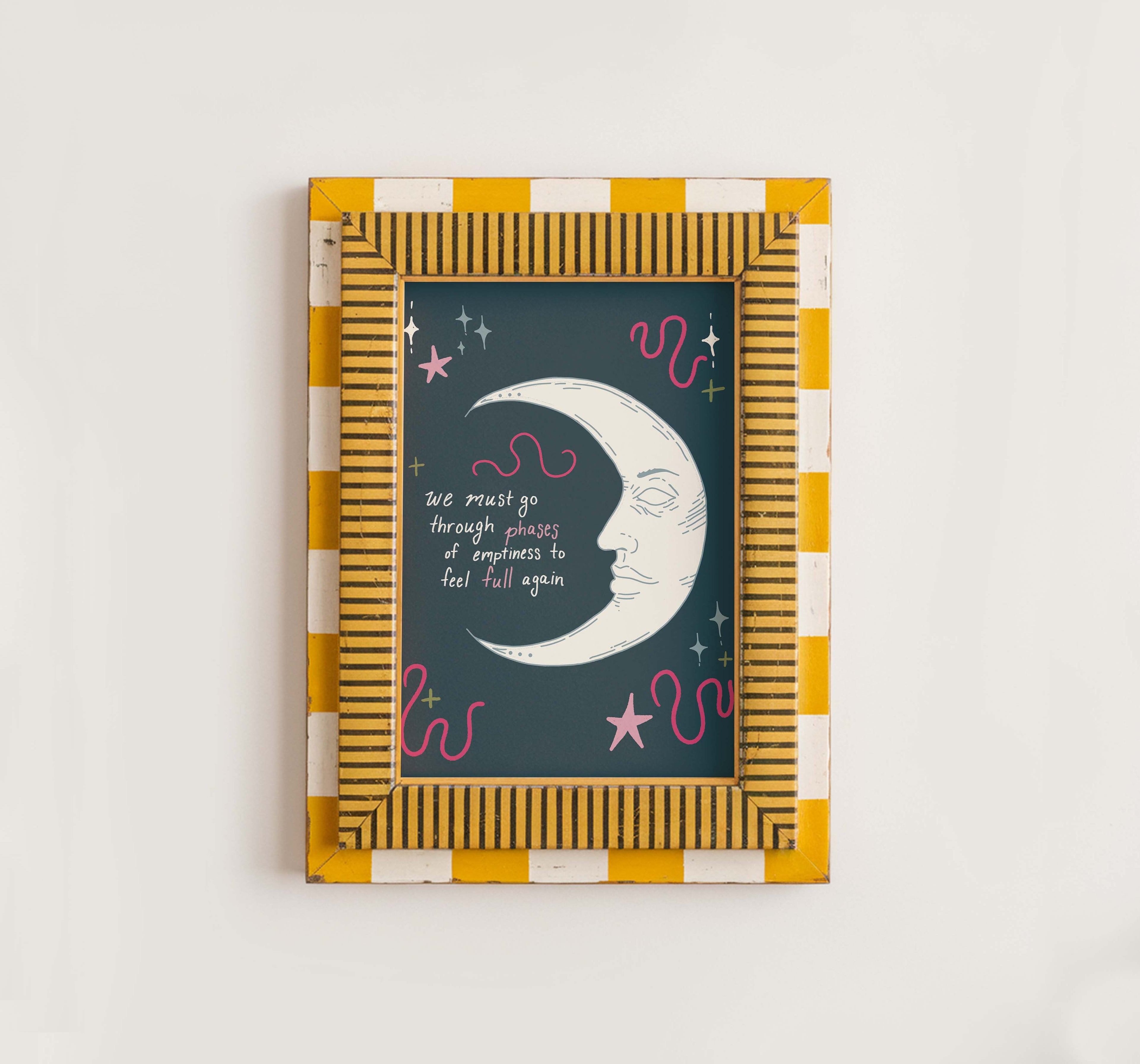 Celestial Moon Phases Art Print