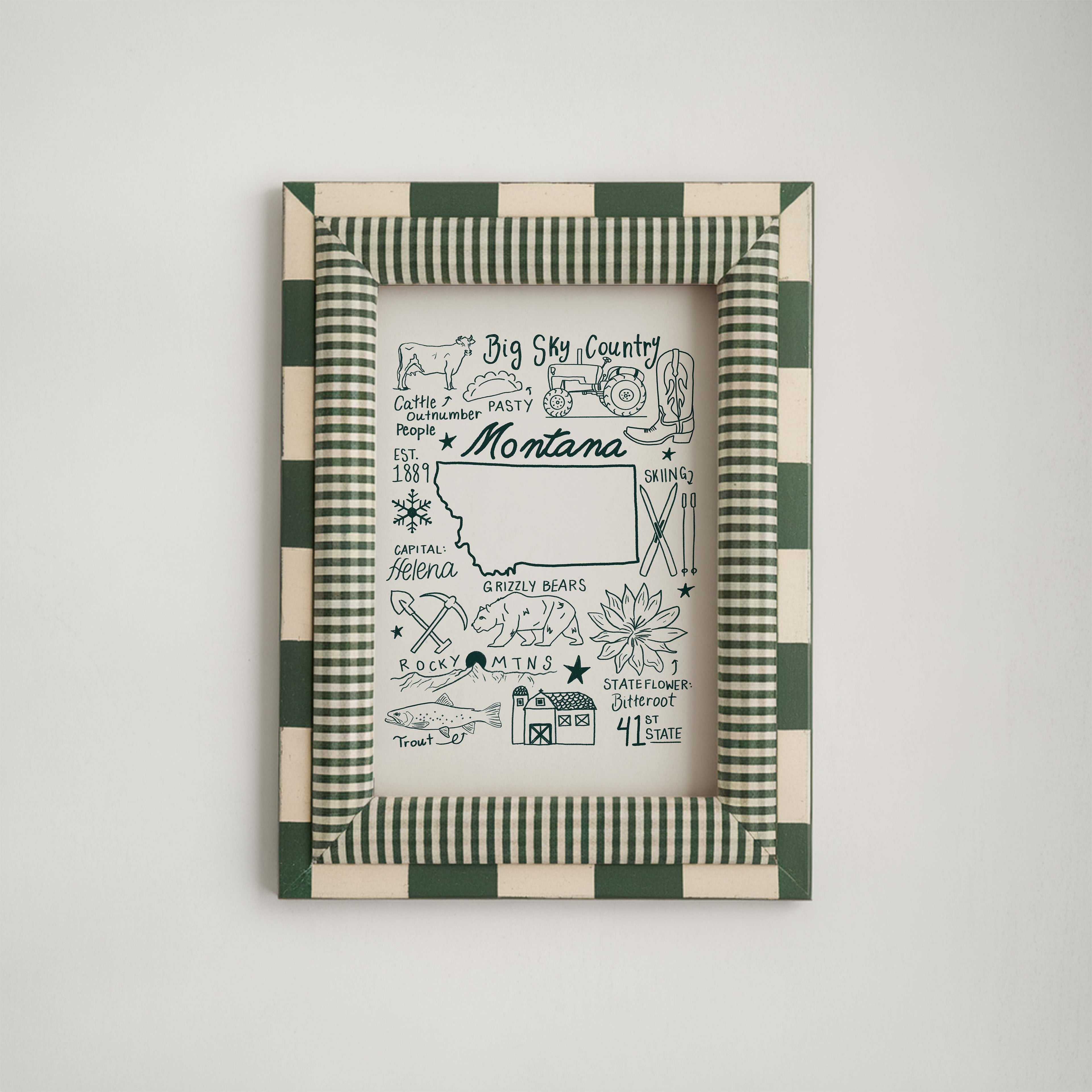 Montana State Art Print