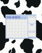 Blue Monthly Planning Notepad • 8.5x11 Desk Pad Organizer