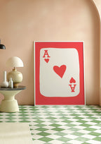 Ace of Hearts Art Print