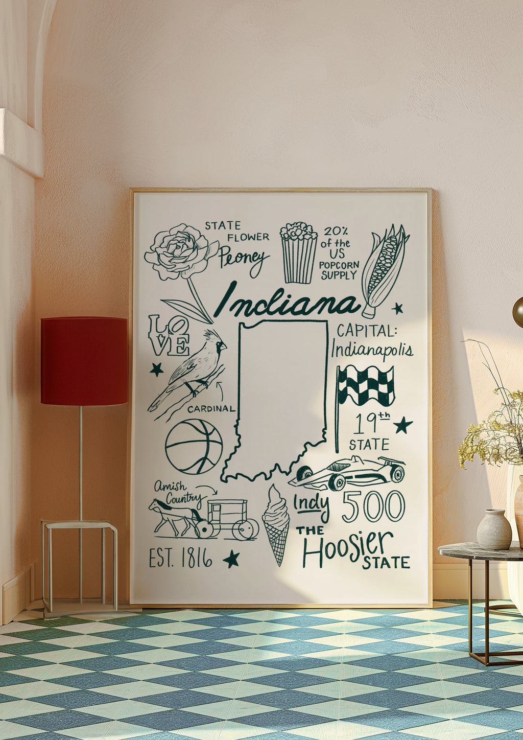 Indiana State Print