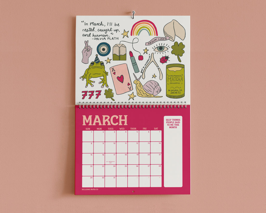 2026/27 Whimsical Doodle Artistic Wall Calendar