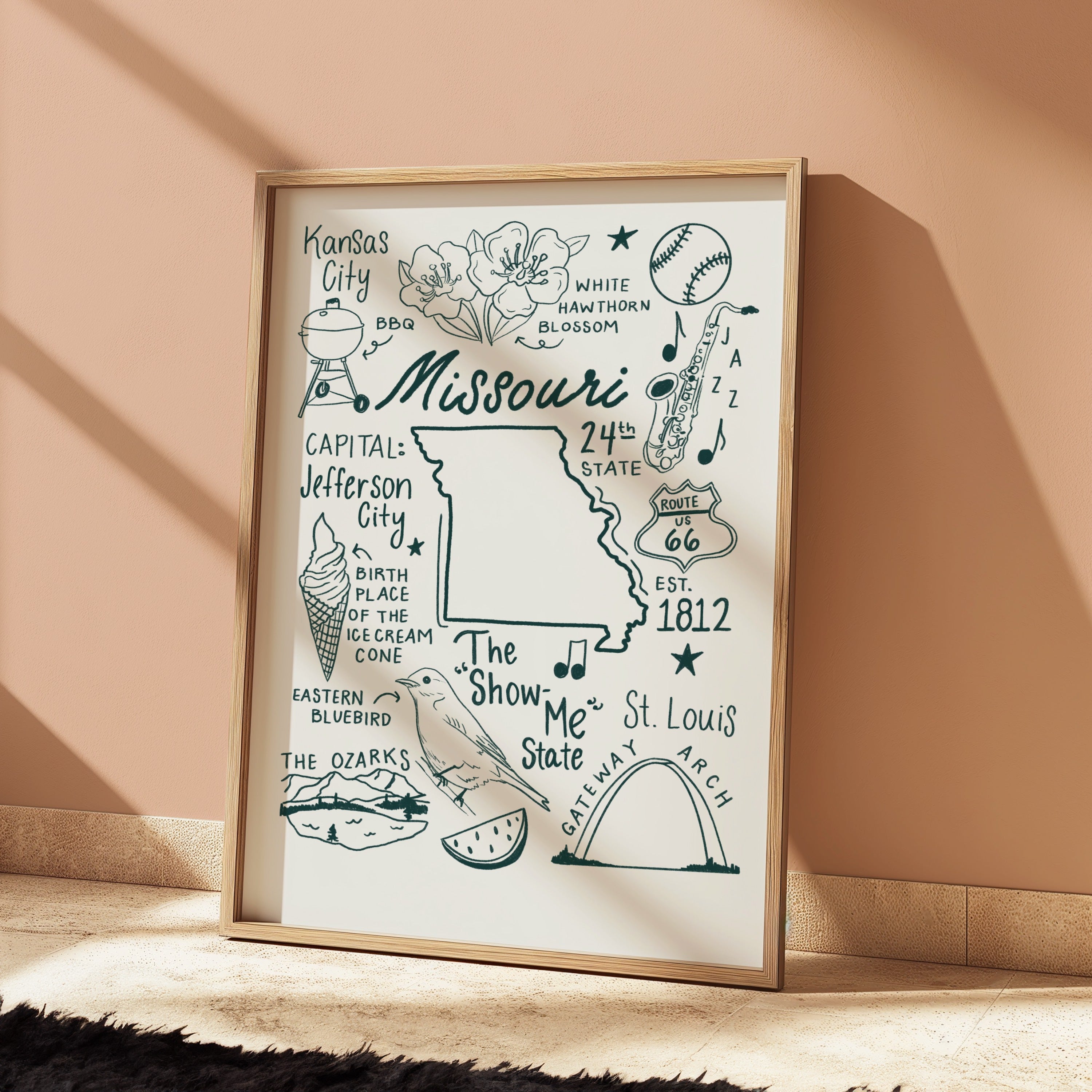 Missouri State Art Print