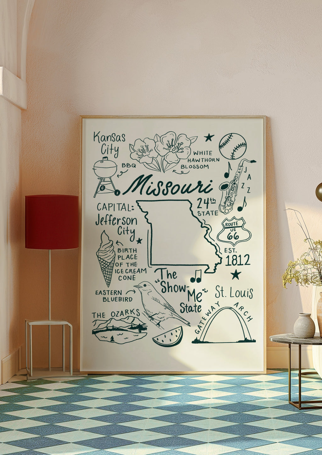 Missouri State Art Print