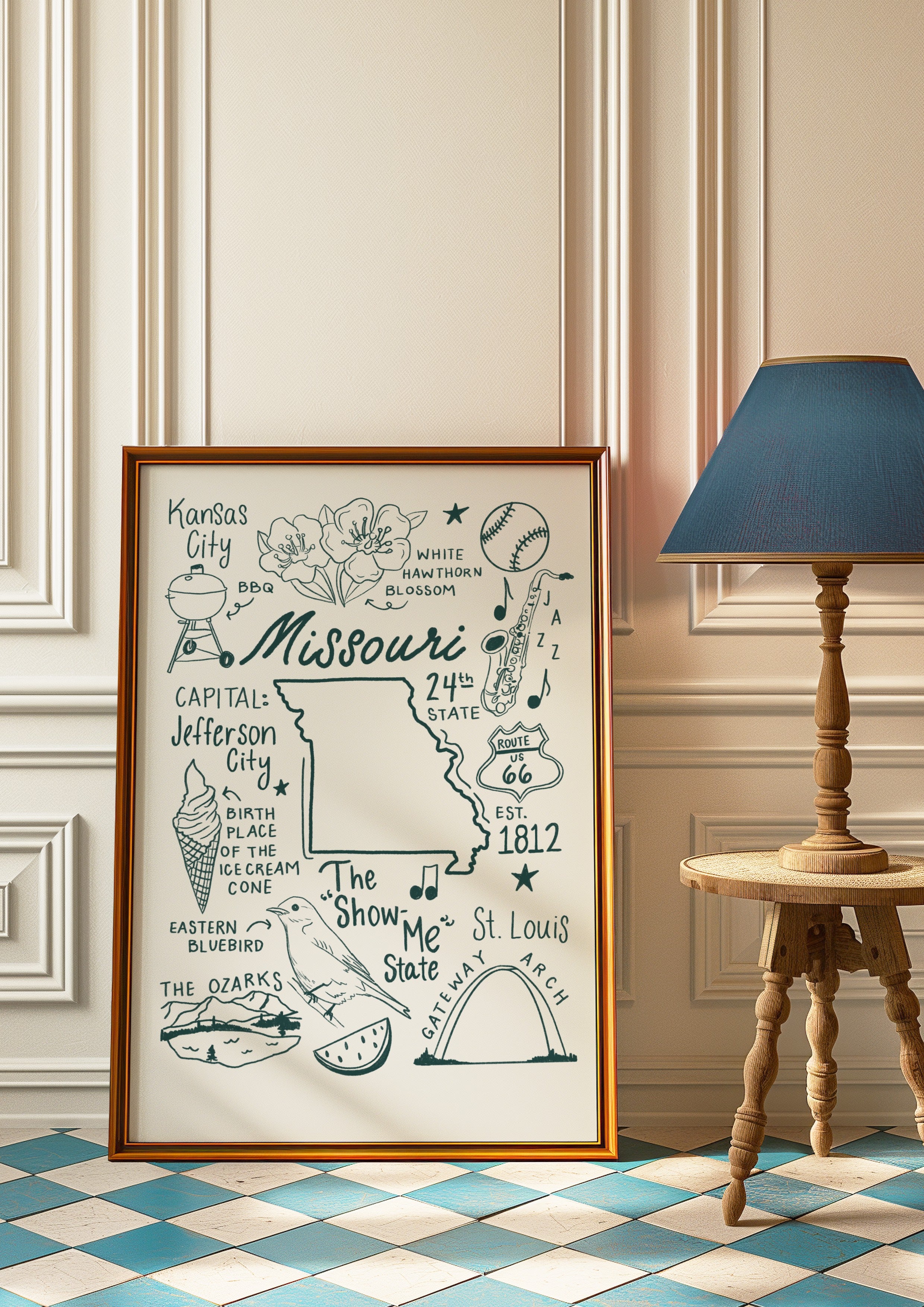 Missouri State Art Print