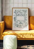 South Dakota Art Print