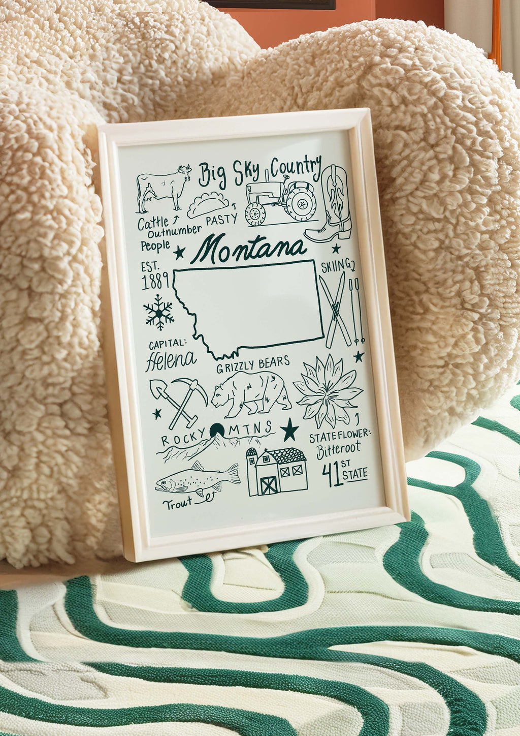 Montana State Art Print
