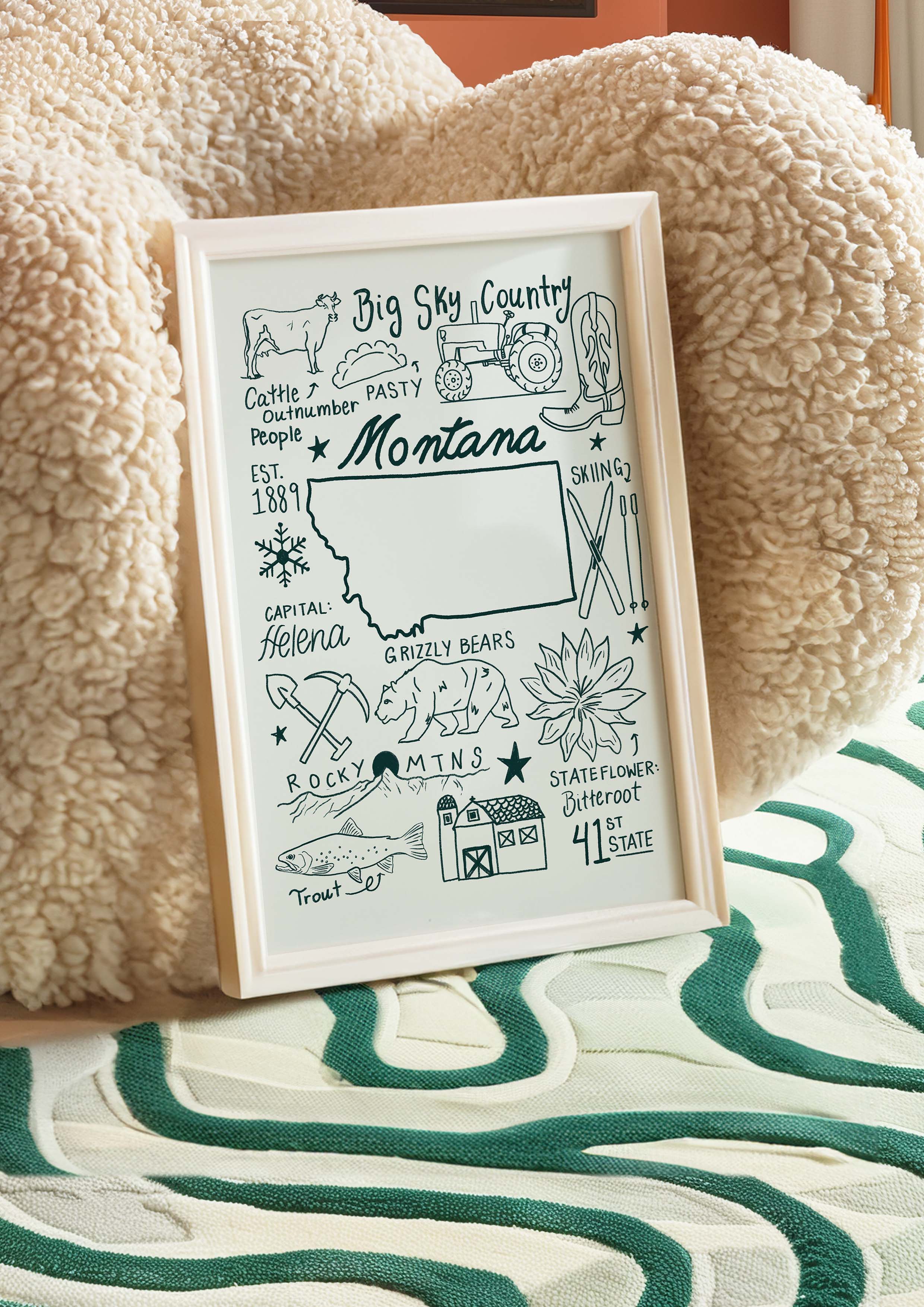 Montana State Art Print