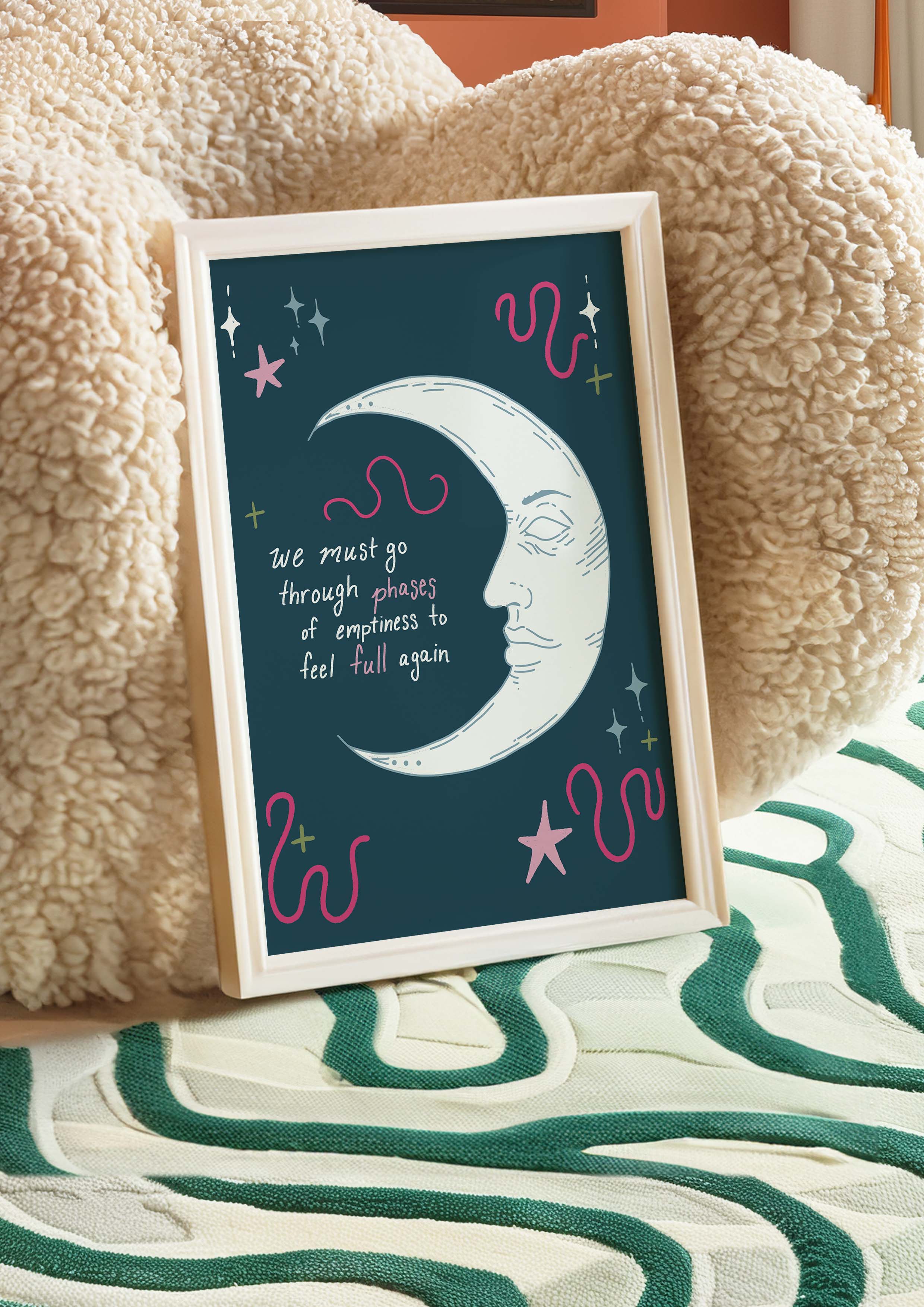Celestial Moon Phases Art Print