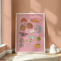 Pink Whimsical Doodle Print